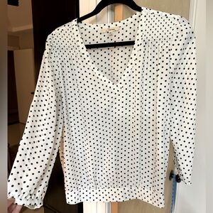 **SALE** Serein black & white polkadot blouse